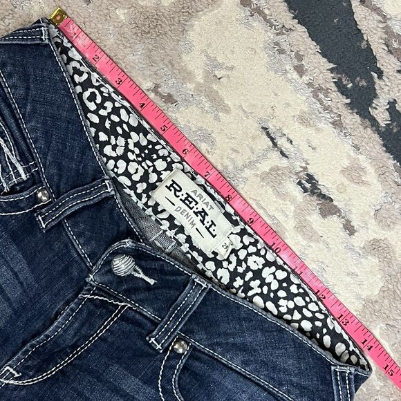 Ariat Real Jeans Women's 29S Bootcut Blue Denim Dark Wash Western Cowgirl - Picture 9 of 11